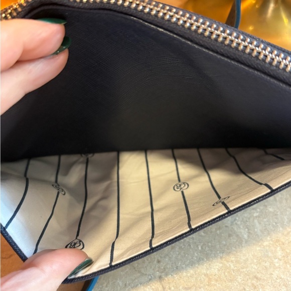 Brighton Navy Crossbody Bag with Heart Design - Picture 6 of 11